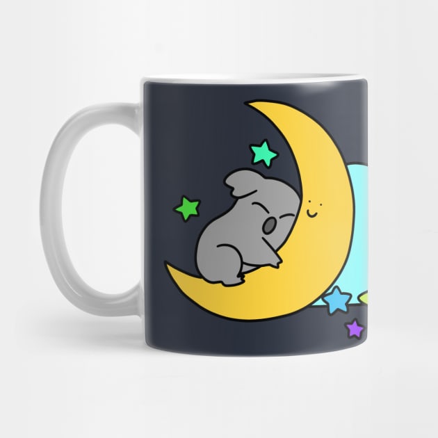 Koala Hugging a Crescent Moon by saradaboru